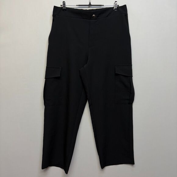 Zara Pants - Zara Women Wide Leg Utility Cargo Pants Size XXL 2XL Black D061 -30